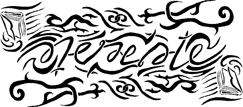 Méreste, ambigramme de type tribal